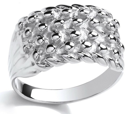 Sterling silver row keeper - silver, 4