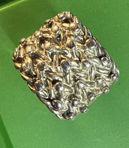 Men solid silver keeper - silver,