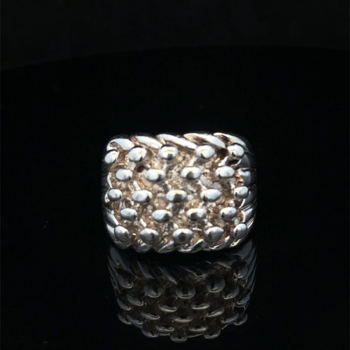 Silver keeper ring - , size
