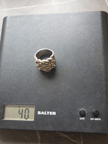 Large silver keeper ring 925 - keeper,