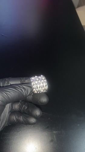 Men silver heavy keeper ring - heavy,