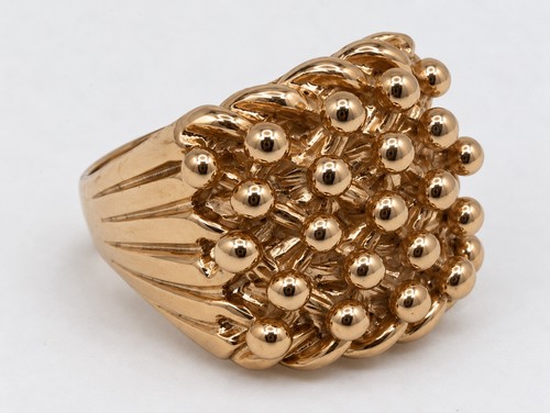 9ct gold silver keeper ring - silver,