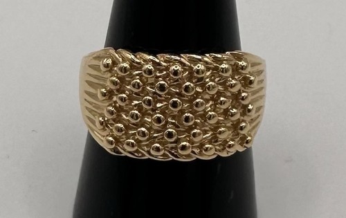 9ct gold silver keeper ring - gold,